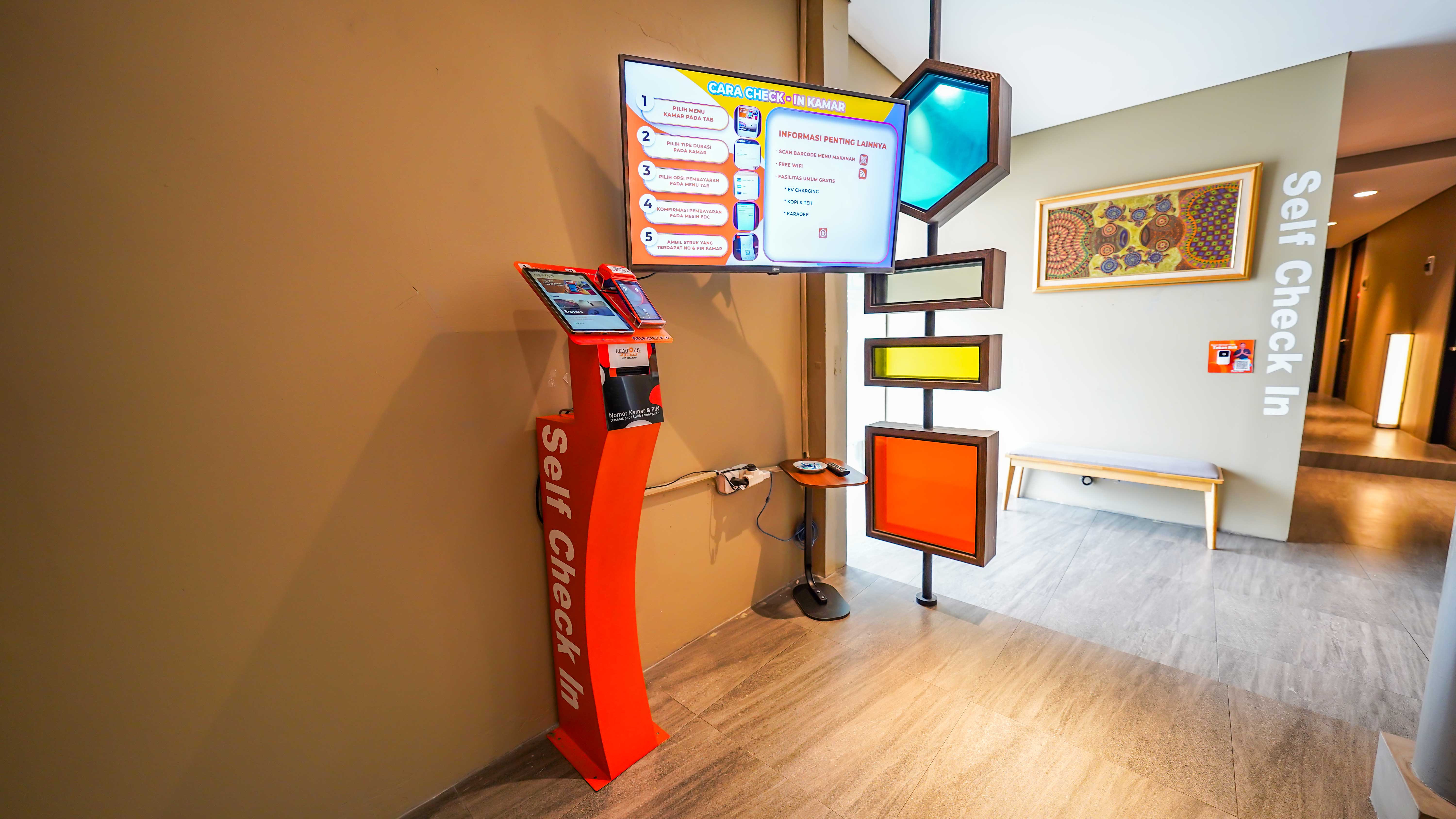 self check in hotel rest area